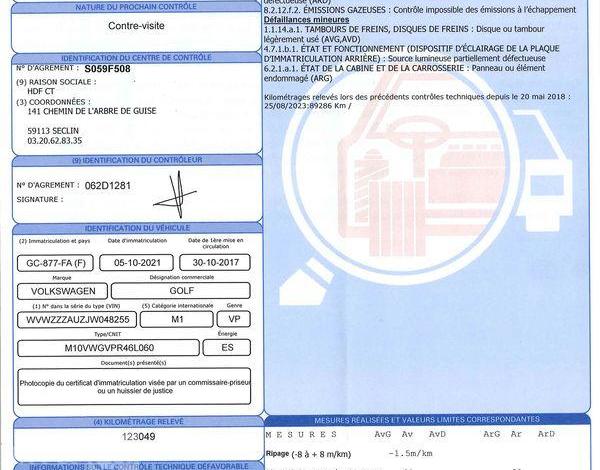 VOLKSWAGEN GOLF VII 2.0 TSI 245 GTI DSG BLANC GC-877-FA