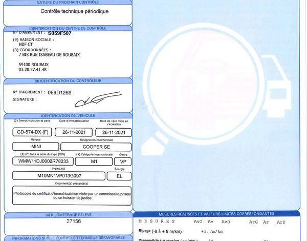 MINI COOPER ELECTRIC 185ch 28.9KWH SE ESSENTIAL BVA GRIS GD-574-DX