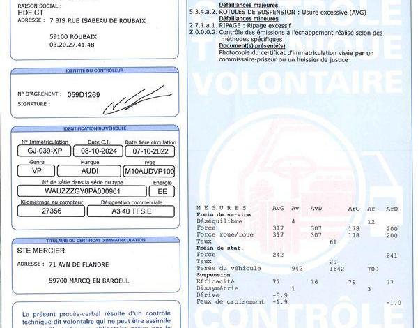 AUDI A3 SPORTBACK 40 TFSIe 204 S TRONIC 6 DESIGN GRIS GJ-039-XP