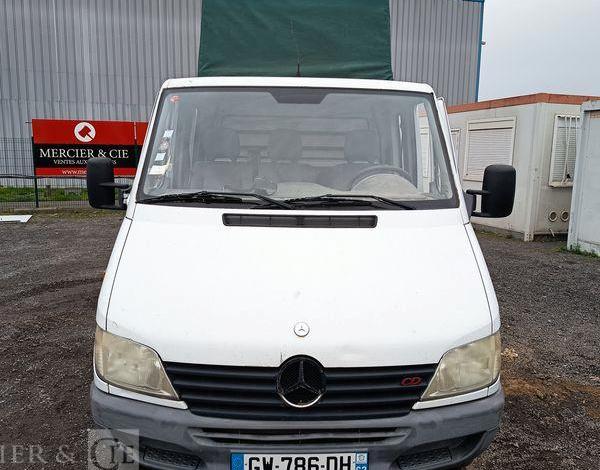 MERCEDES SPRINTER 411CDI 35 2.2D 109 CV  BENNE DOUBLE CABINE – DIESEL – AN 2003 BLANC GW-786-DH