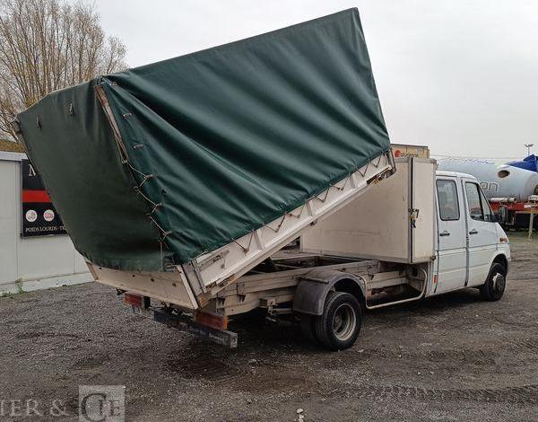 MERCEDES SPRINTER 411CDI 35 2.2D 109 CV  BENNE DOUBLE CABINE – DIESEL – AN 2003 BLANC GW-786-DH