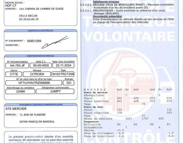 CITROEN JUMPY 1.5 BLUEHDI 120ch M BLANC HA-783-JF