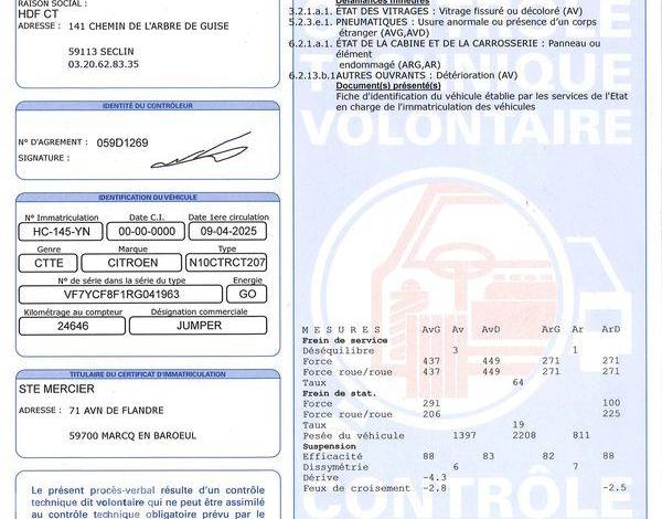 CITROEN JUMPER BLANC HC-145-YN