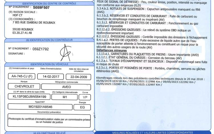 CHEVROLET AVEO 1.2 GPL ECOLOGIC 80 L BLANC AA-745-CJ