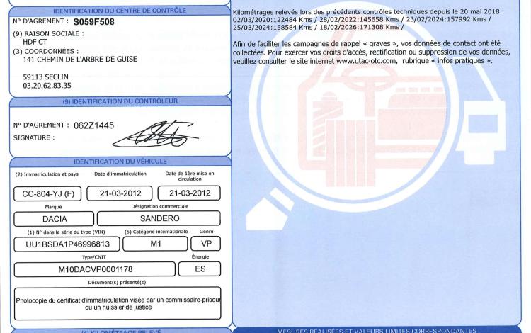 DACIA SANDERO 1.2 75CH SILVER LINE BLANC CC-804-YJ