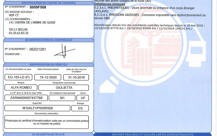 ALFAROMEO GIULIETTA 1,4 T 150 CH PROGRESSION BLANC EG-153-LD