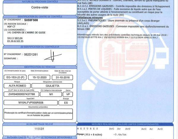 ALFAROMEO GIULIETTA 1,4 T 150 CH PROGRESSION BLANC EG-153-LD