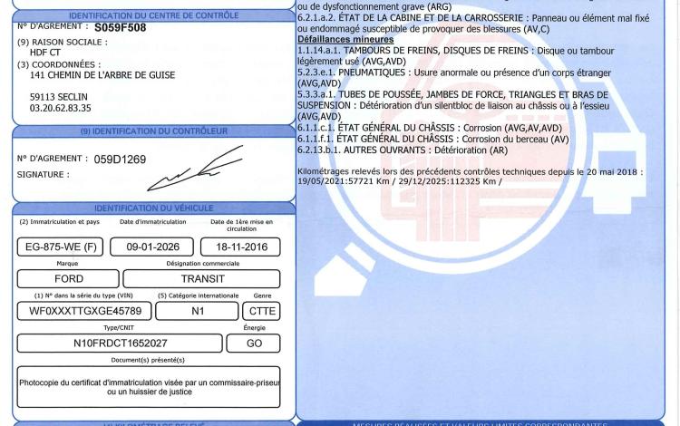 FORD TRANSIT FOURGON 2T T310 2.0 TDCI 105 L2H2 TREND BUSINESS BLANC EG-875-WE