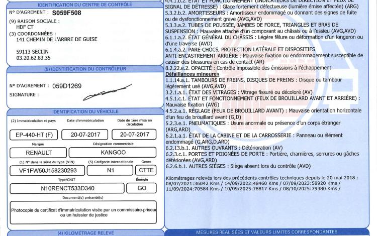 RENAULT KANGOO 1.5 DCI 75ch JAUNE EP-440-HT