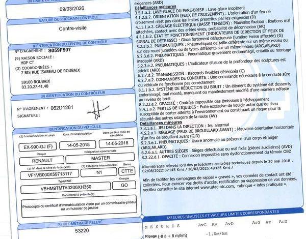 RENAULT MASTER L4 BLANC EX-990-GJ