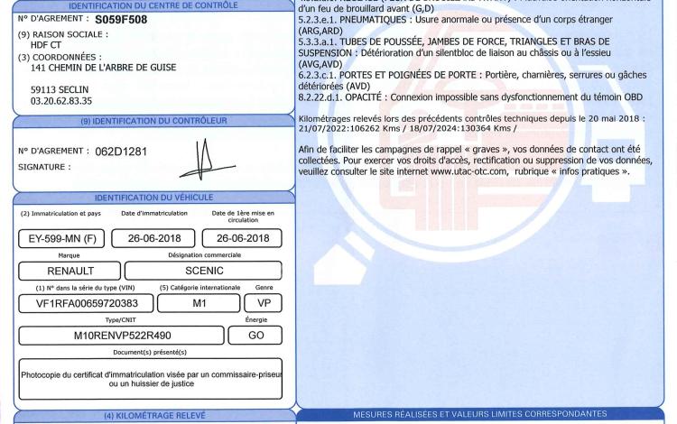 RENAULT SCENIC 1.6 DCI 130CH INTENS BLEU EY-599-MN