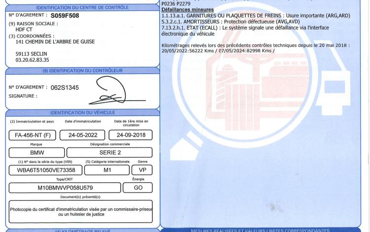 BMW SERIE 2 ACTIVE-TOURER 1.5 216 D 115 PREMIERE NOIR FA-456-NT