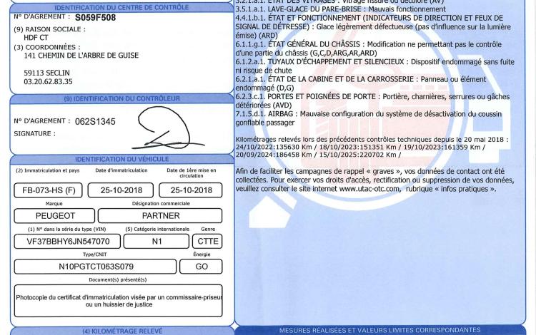 PEUGEOT PARTNER FOURGON 1.6 BLUEHDI 100 L1 M PREMIUM PACK BLANC FB-073-HS