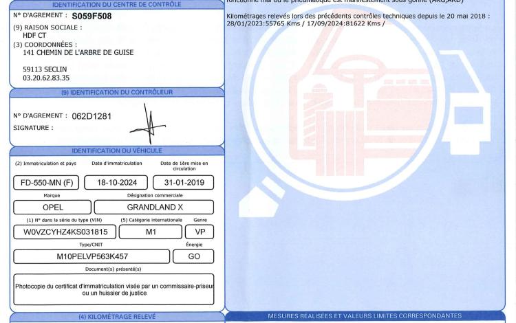 OPEL GRANDLAND 1.5 D 130 DESIGN LINE 4X2 BLEU FD-550-MN