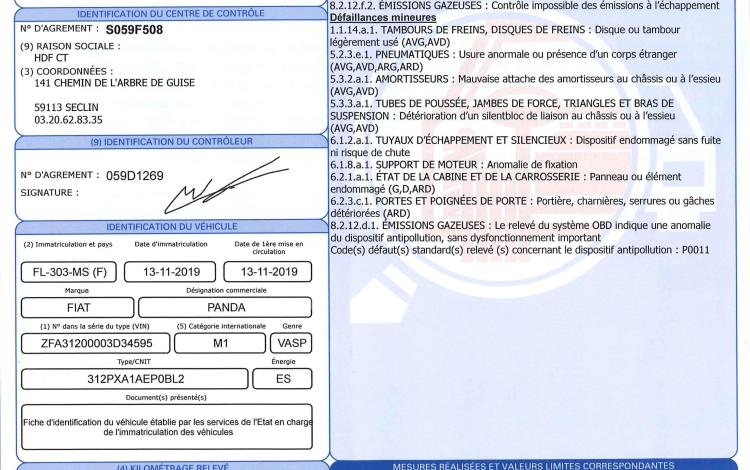 FIAT PANDA STE 1.2 69ch EASY BLANC FL-303-MS