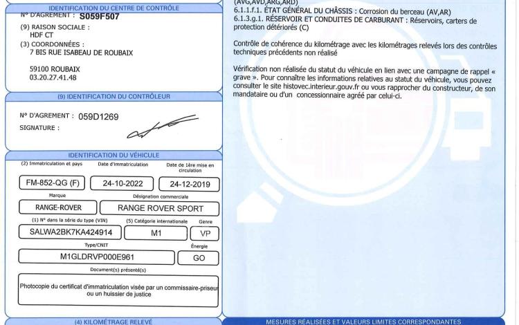 LAND ROVER RANGE ROVER 3.0 SDV6 305 HSE DYNAMIC 4WD BVA NOIR FM-852-QG