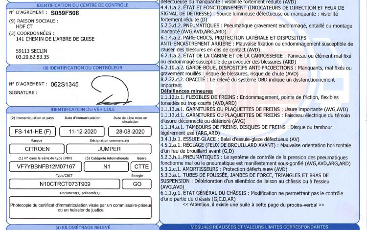 CITROEN JUMPER 2.2 BLUEHDI 140ch 33 L2H2 DRIVER – DIESEL – 151078 KMS – ANNEE 2020 BLANC FS-141-HE