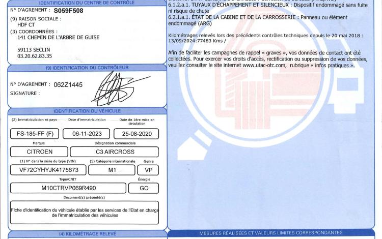 CITROEN C3 AIRCROSS 1.5 BLUEHDI 100ch FEEL BUSINESS vente à pro uniquement:immo police BLANC FS-185-FF