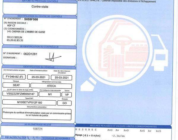 SEAT ATECA 2.0 TDI 150ch STYLE BUSINESS BLEU FY-049-BZ