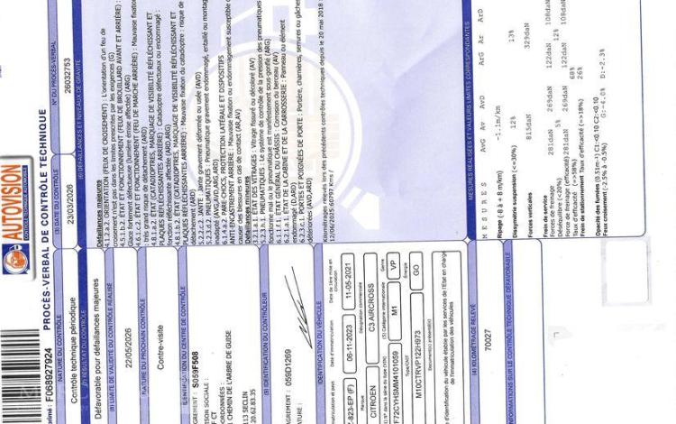 CITROEN C3 AIRCROSS 1.5 BLUEHDI 110ch FEEL PACK BUSINESS GRIS FZ-823-EP