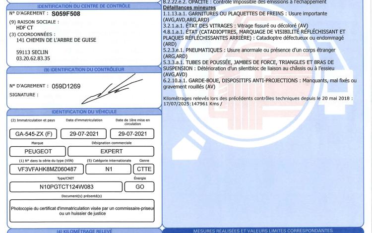 PEUGEOT EXPERT 2.0 BLUEHDI 120ch L3 ASPHALT EAT BLANC GA-545-ZX