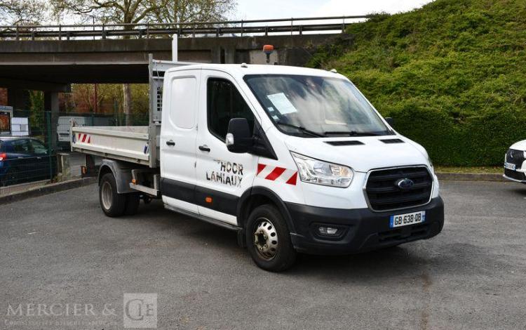 FORD TRANSIT P350 2.0 ECO BLUE BENNE ATTELAGE BLANC GB-638-QB