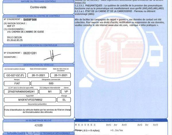 FIAT 500e 42kWh 118ch ICONE BLEU GD-527-DZ