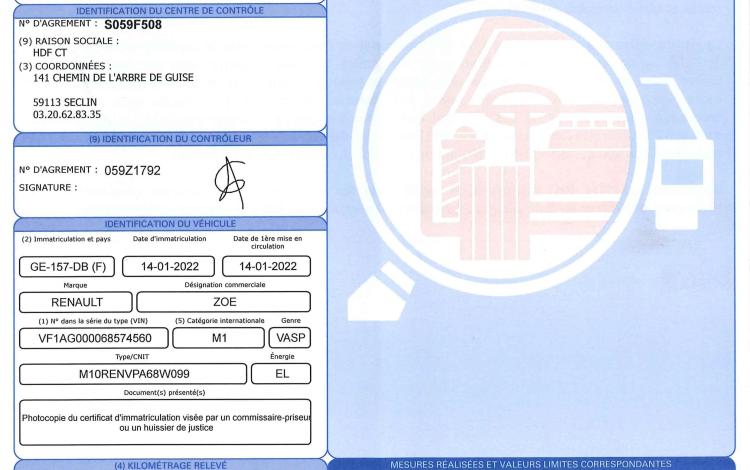 RENAULT ZOE ZE 110ch 40KWH ACHAT-INTEGRAL LIFE REVERSIBLE BVA BLANC GE-157-DB