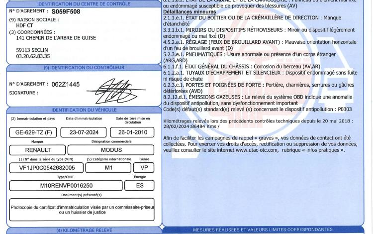 RENAULT MODUS 1,2 16V 75CH EXPRESSION GRIS GE-629-TZ