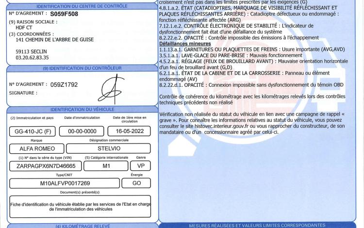 ALFAROMEO STELVIO 2.2 D 160ch SPRINT BVA BLEU GG-410-JC