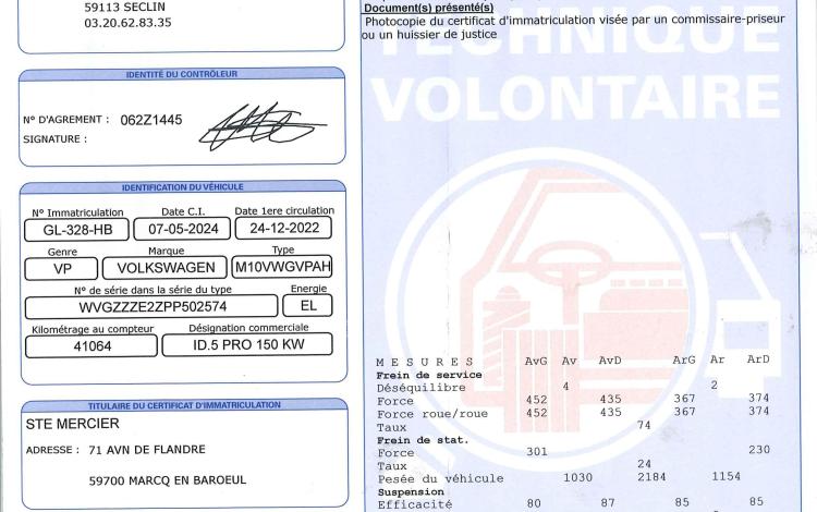 VOLKSWAGEN ID5 205 95PPM 77KWH PRO PERFORMANCE NOIR GL-328-HB