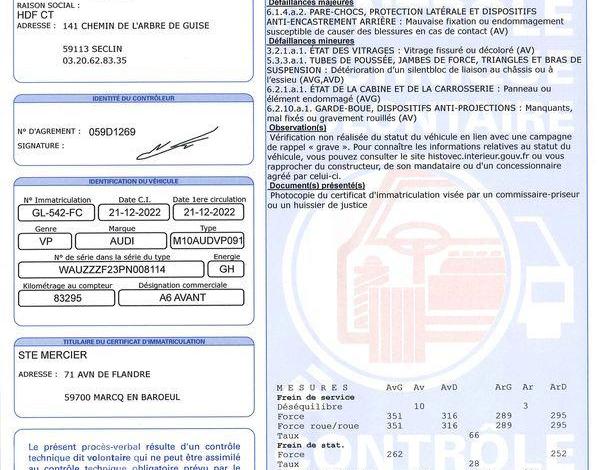 AUDI A6 AVANT 2.0 40 TDI 205ch MHEV S-LINE S-TRONIC GRIS GL-542-FC