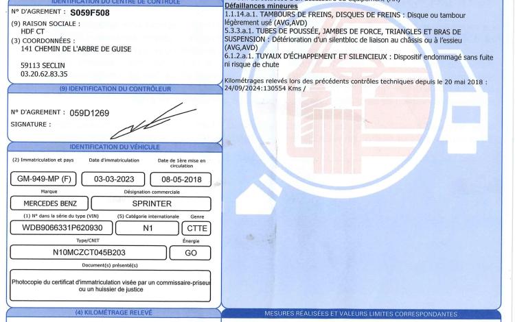 MERCEDES SPRINTER FOURGON 319 CDI BVM BLEU GM-949-MP