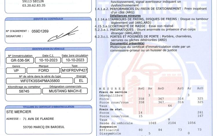 FORD MUSTANG MACH-E 75kWh 269ch PREMIUM GRIS GR-536-SK