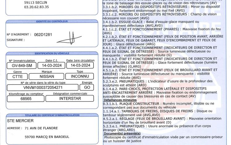 NISSAN INTERSTAR DCI 135 BVM6 TRACT N-CONNECTA BLANC GV-849-SM