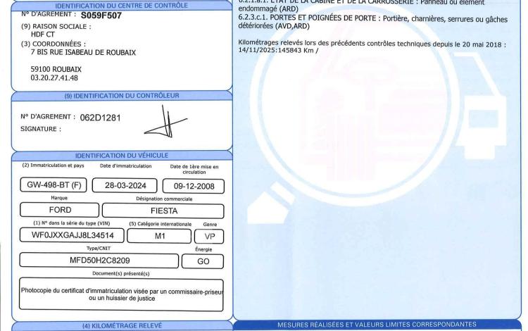 FORD FIESTA 1.4 TDCI 70CH TREND GRIS GW-498-BT