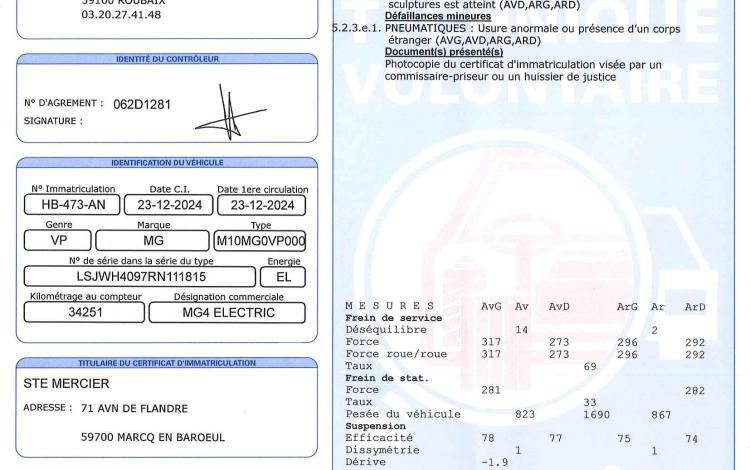 MG MG4 ELECTRIC 170CH 49KWH BVA BLANC HB-473-AN