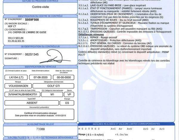 VOLKSWAGEN GOLF 7 GTI 220ch DSG  LKI154