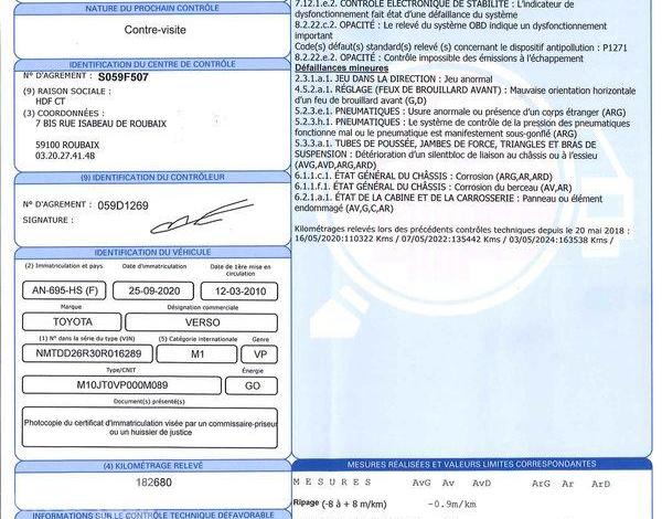 TOYOTA VERSO 2.0 D4D 125ch DYNAMIC GRIS AN-695-HS