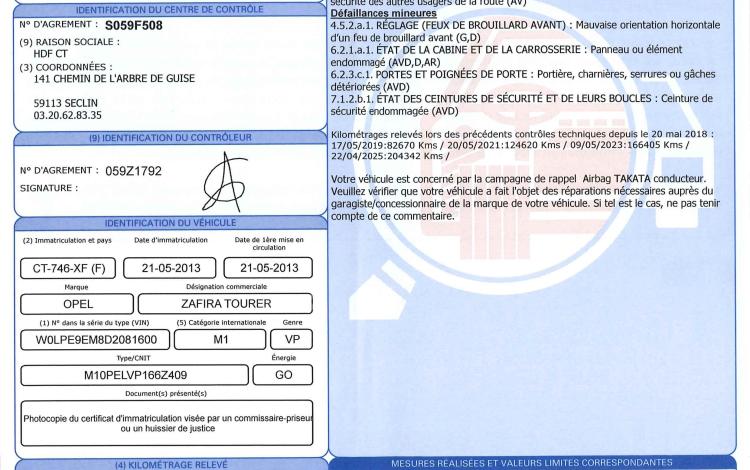 OPEL ZAFIRA TOURER 2,0 CDTI 130 COSMO GRIS CT-746-XF