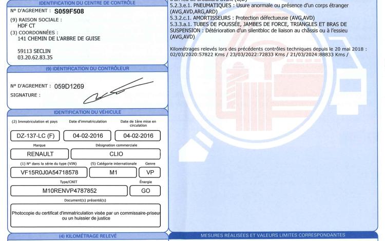 RENAULT CLIO IV 1,5 DCI 90CH BUSINESS BLANC DZ-137-LC