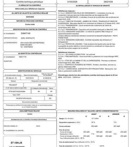PEUGEOT 308 GENERATION-II SW 1.6 THP 205CH GT S&S BLEU EF-004-JX