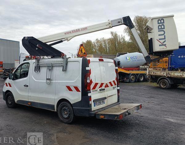 RENAULT TRAFIC 1,6 DCI 16V ENERGY DIESEL AVEC NACELLE KLUBB K21 – 9 M – 1201 HEURES BLANC FG-256-YR