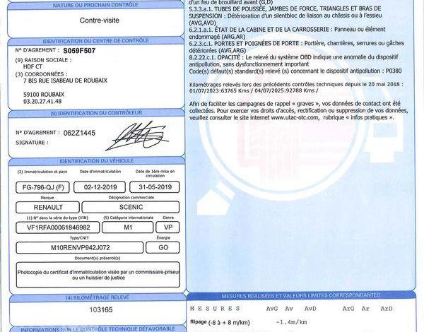 RENAULT GRAND SCENIC 1,7 BLUE DCI 150 INITIALE PARIS BLANC FG-796-QJ