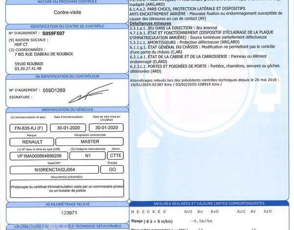 RENAULT MASTER 2.3 DCI 135ch 3T5 L2H2 GRAND-CONFORT BLANC FN-635-KJ