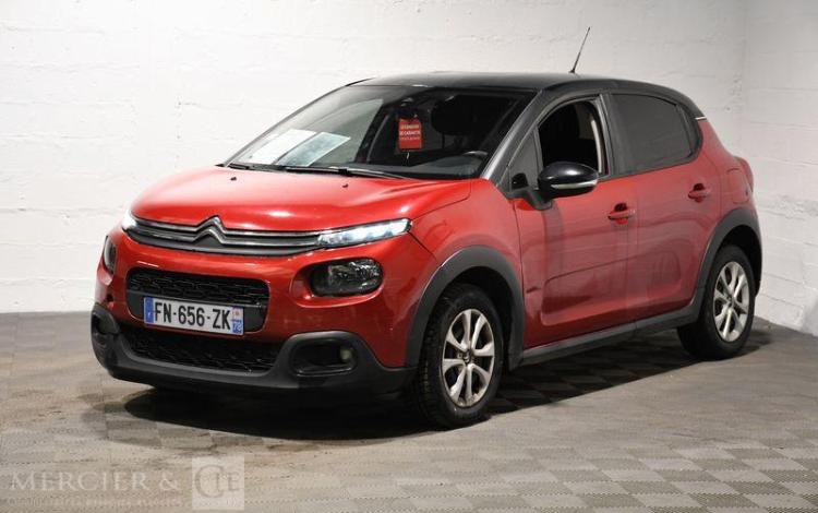 CITROEN C3 1.2 PURETECH 80ch FEEL – vente à pro car immo police ROUGE FN-656-ZK