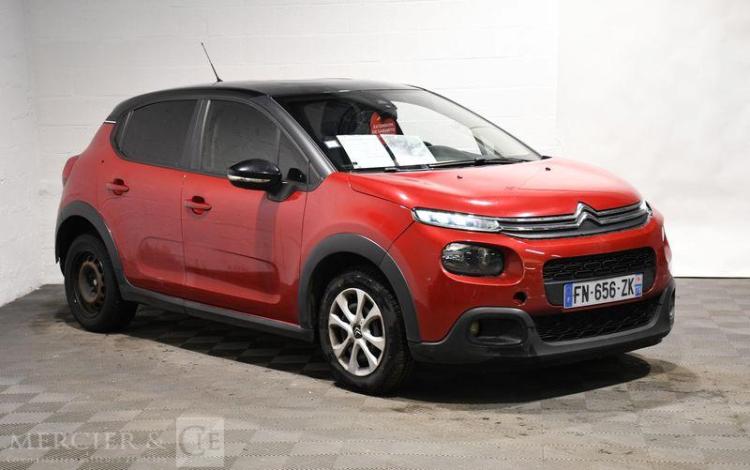 CITROEN C3 1.2 PURETECH 80ch FEEL – vente à pro car immo police ROUGE FN-656-ZK