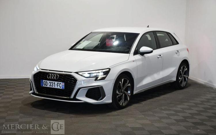 AUDI A3 SPORTBACK 2.0 30 TDI 115ch S-LINE S-TRONIC BLANC GD-331-FC