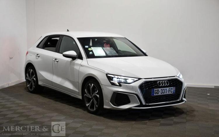 AUDI A3 SPORTBACK 2.0 30 TDI 115ch S-LINE S-TRONIC BLANC GD-331-FC