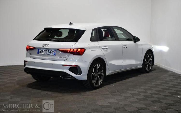AUDI A3 SPORTBACK 2.0 30 TDI 115ch S-LINE S-TRONIC BLANC GD-331-FC